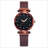 Top Brand Star Watch For Women Rose Gold Mesh Magnet Starry Sky Quartz Wristwatch Gradient Ladies Wrist Watches relogio feminino